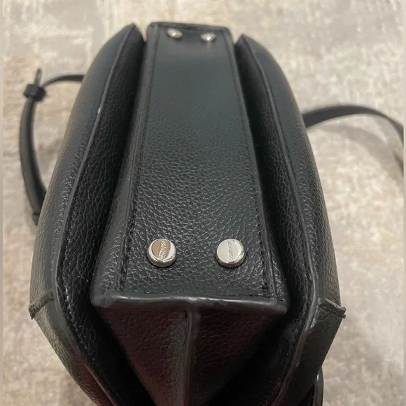 Calvin Klein Top Handle Small Crossbody Purse Handbag Black Bag - Picture 6 of 15